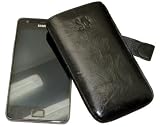 Produkt-Bild: Suncase Ledertasche (Lasche mit R&uuml;ckzugfunktion) f&uuml;r Samsung i9100 Galaxy S II wash-schwarz