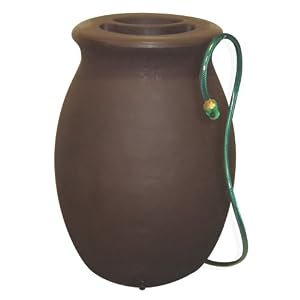 Algreen 81112 50-Gallon Agua Rain Water Collection and Storage System, Dark Brown