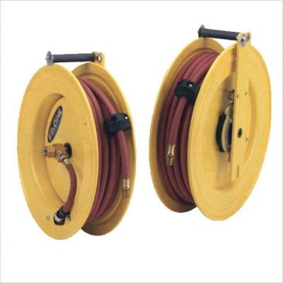 EZ-Coil Side Mount Hose Reel w/Hose Hose: 25 ft, 3/8 Inside Diameter, Size 2, Mounts Left