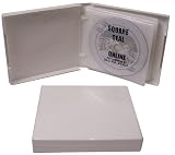 (10) White 12-Disc Capacity CD DVD 2-Ring Album Wallet Book Storage CDBR2412WH (UniKeep Style)