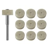 Buy 10pc 1 2 Felt Wool Polishing Wheels with Mandrel - Fits Dremel by Industrial Tools