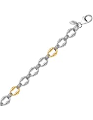 Sterling Silver & 14K Yellow Gold Fancy Bracelet