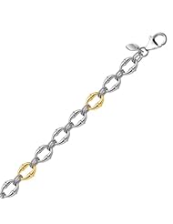 Sterling Silver & 14K Yellow Gold Fancy Bracelet