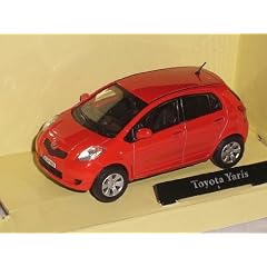 TOYOTA YARIS 2.GENERATION ROT 2007 1/43 CARARAMA MODELLAUTO MODELL AUTO