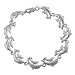 Sterling Silver Double Dolphin Bracelet