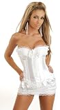 Sexy Corset blanc avec jupe