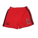 MLB Los Angeles Angels Baby / Infant Comfortable Fit Cotton Shorts with Embroidered Logo - Red (Size: 3/6)