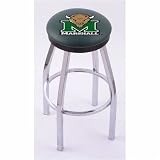 Marshall Thundering Herd 25 Single-ring Swivel Bar Stool with Black Accent Ring