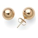 10k Yellow Gold 5mm Polished Ball Stud Earrings