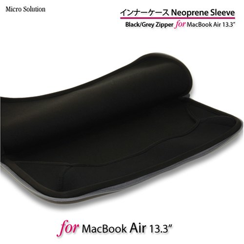Cover image : Micro Solution インナーケース・ネオプレーンスリーブ Black/Grey Zipper for MacBook Air HKTU-BG001BK
