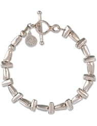 Sterling silver link bracelet, Sun Circle - Unique Sterling Silver Link Bracelet