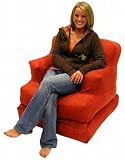 Comfort Research Twill Yellow FLIP LOUNGER CHAIR 30W x 30D x 42 High Frameless Chair