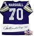 Jim Marshall Autographed/Hand Signed Custom Purple Jersey