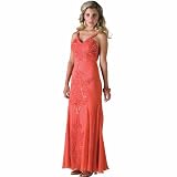 Formal Evening Gown. Silk Beaded Tank Dress for Prom, Party, Wedding by Sean Collection (50107)