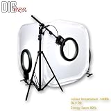 Digpro Dp 80k 80cm Round Light Tent And Three Ring Light Soft Lighting Studio Kit For Product Photography Includes Light Tent Cube 80cm X 80cm X 80cm Three Daylight 40w 5400k Ring Lights 600w Power Fo