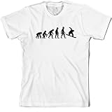 picture of Evolution of Man - Mens Snowboarding T-Shirt - 7 colours