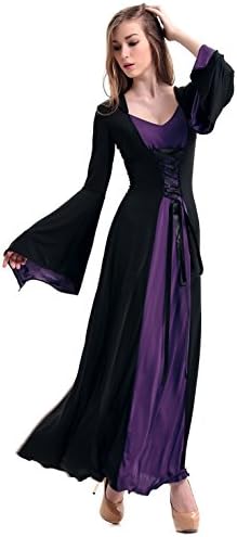 Lover-baby® Your Own Individually Evil Look Mistress of the Dark Sexy Gown Adult Halloween Outfits (Purple)