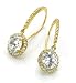 9CT Gold DiamantÃ© Hook Round Earrings