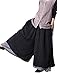 Mordenmiss Womens Casual Loose Fit Layers Wide Leg Pants, Black,One Size