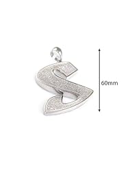 2.00 Carat Diamond Initial S Large pendant in 14k white gold