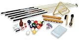 Deluxe Pool Table Accessories Kit Billiard Table Accessory Kit with Cues Sticks Balls