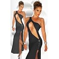 LH Dessous - 12016 (schwarz) Gr��e S-M. Super HOT! Langes Kleid mit exravagantem tiefem Ausschnitt und seitlichem Rei�verschlu�. Hei�er kann ein Outfit nicht sein !! Die Brust sollte hierf�r getaped werden