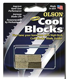 COOL BLOCKS BAND SAW BLADE GUIDE FOR IMPORTED 14", 16" AND 18" BAND SAWS USING 12MM ROUND GUIDES