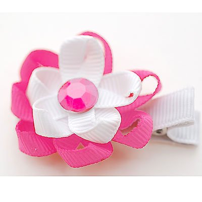 Reflectionz Girls Hair Accessory Flower Clippie Bow Pink