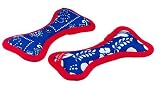 Bamboo Combat Squeaker Bone Dog Toy 2-Pack