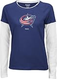 Columbus Blue Jackets Women's Logo Premier Too Long Sleeve Layered Tissue Tee