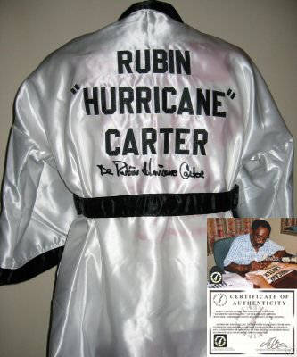 Rubin Hurricane Carter Signed Boxing Robe