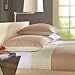 Amazon Brand – Pinzon Reversible Square Matelasse European Sham, Ivory/Camel