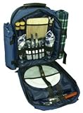 Picnic Gift 1035 Conquest Blue Deluxe Two Person Picnic Pack w/ Blanket