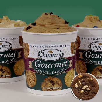 Chippery Gourmet Double Chocolate Brownie Cookie Dough - Two, 3 lb. Tubs by Chippery