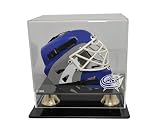 Columbus Blue Jackets Hockey Mini Helmet Display Case, Horizontal View