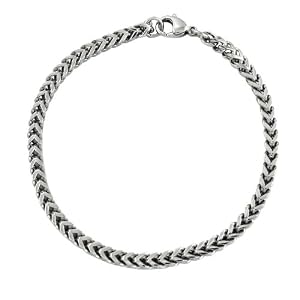 Mens Stainless Steel Medium Foxtail