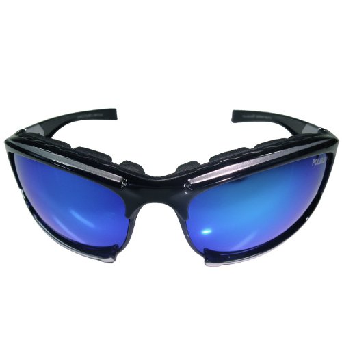 POLARLENS P15 BLUE Sunglasses / Cycling glasses / Highly Flexable Sports Sunglasses / Optical Quality Lenses / FLASH-MIRROR REVO BLUE / ANTI-FOG coating / Microfiber cleaning bag !