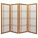 Fireplace Sized - Double Cross Japanese Shoji Folding Screen Room Divider ( Honey ) 6 Panel