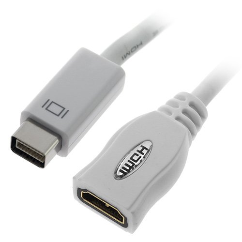 GTMax Mini DVI Male to HIGH SPEED HDMI STANDARD Female Adapter For Apple MacBook Mac