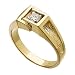 14K Yellow Gold Men's Solitaire Diamond Ring