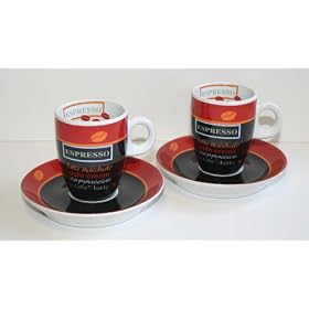 Set of 2 Espresso Cup & Saucer