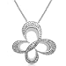 True Harmony by Carol Alt Sterling Silver Diamond Butterfly Pendant Necklace (1/4 cttw, I-J Color, I3 Clarity), 18