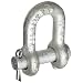 CM M548G Round Pin Midland Super Strong Chain Shackle, Carbon Steel, 3/8" Size, 1-1/2 ton Working Load Limit