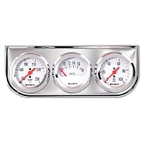 Sunpro CP8208 Triple Gauge Kit - White Dial