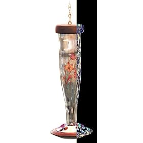 Schrodt Designs Model HBLF Floral Decal Hummingbird Feeder