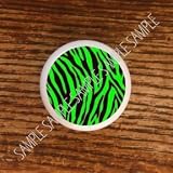 ZEBRAS ZEBRA STRIPES BLACK & GREEN DRAWER PULLS KNOBS
