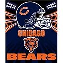 Chicago Bears Light Weight Fleece NFL Blanket (Shadow Series) (50x60")"