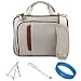 Brown Pinn Shoulder Bag Carry Case for Samsung Galaxy 10.1-inch Tablet (Wifi)+ Silver Metal Stand for Samsung Galaxy 10.1-inch Tablet (Wifi)+ Executive Laser Stylus Pen with LED Light + SumacLife TM Wisdom*Courage Wristband