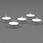 Tealight Candles White Unscented Set of 125