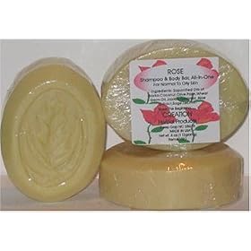 Rose Shampoo & Body All-in-one Soap Bar, Handmade, Herbal, All Natural By Creation